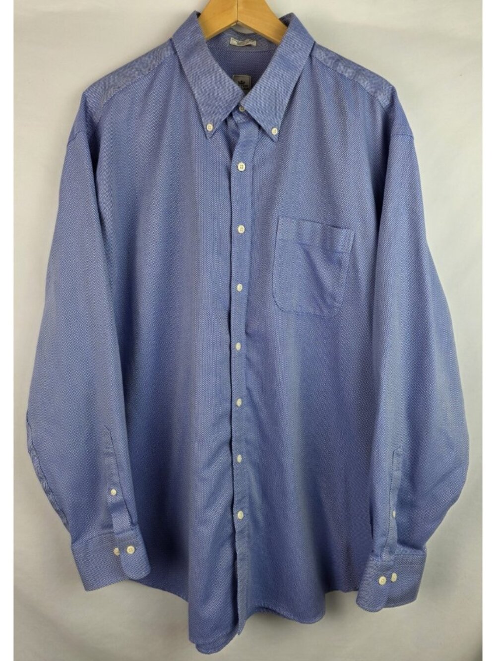 Peter Millar Mens Shirt Size XXL Blue Plaid Nanoluxe Long Sleeve Button Down Top